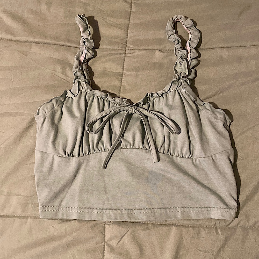 Green crop top. Size small US 4